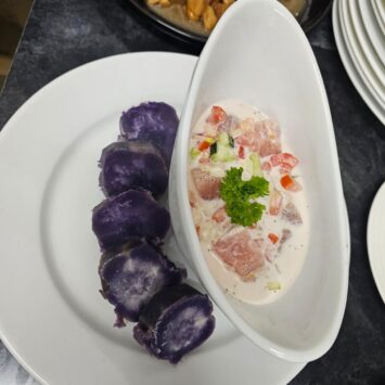 raw fish coconut cream
