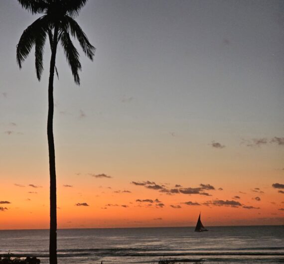 sunset ocean view boat